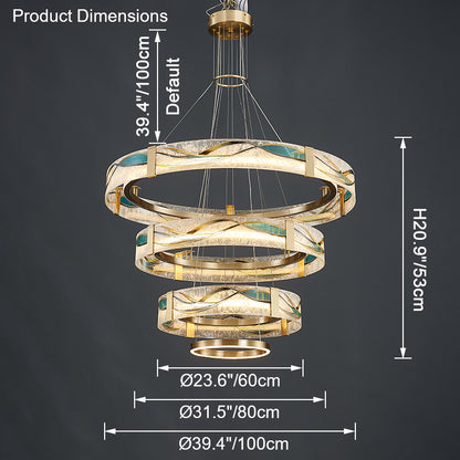 WOMO Enamel Tiered Round Chandelier-WM2336