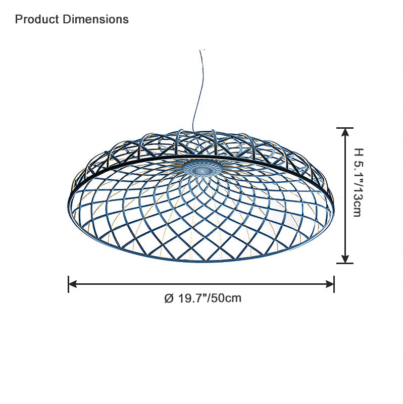 WOMO Rattan Dome Pendant Light-WM2315