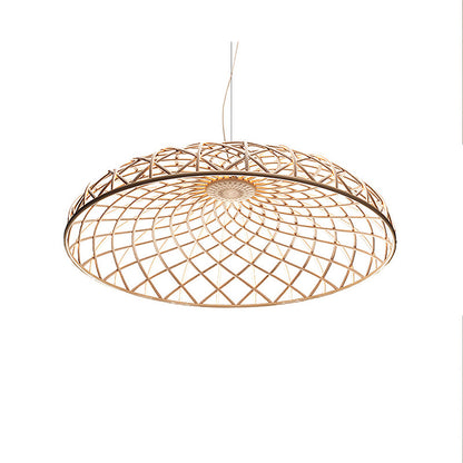 WOMO Rattan Dome Pendant Light-WM2315