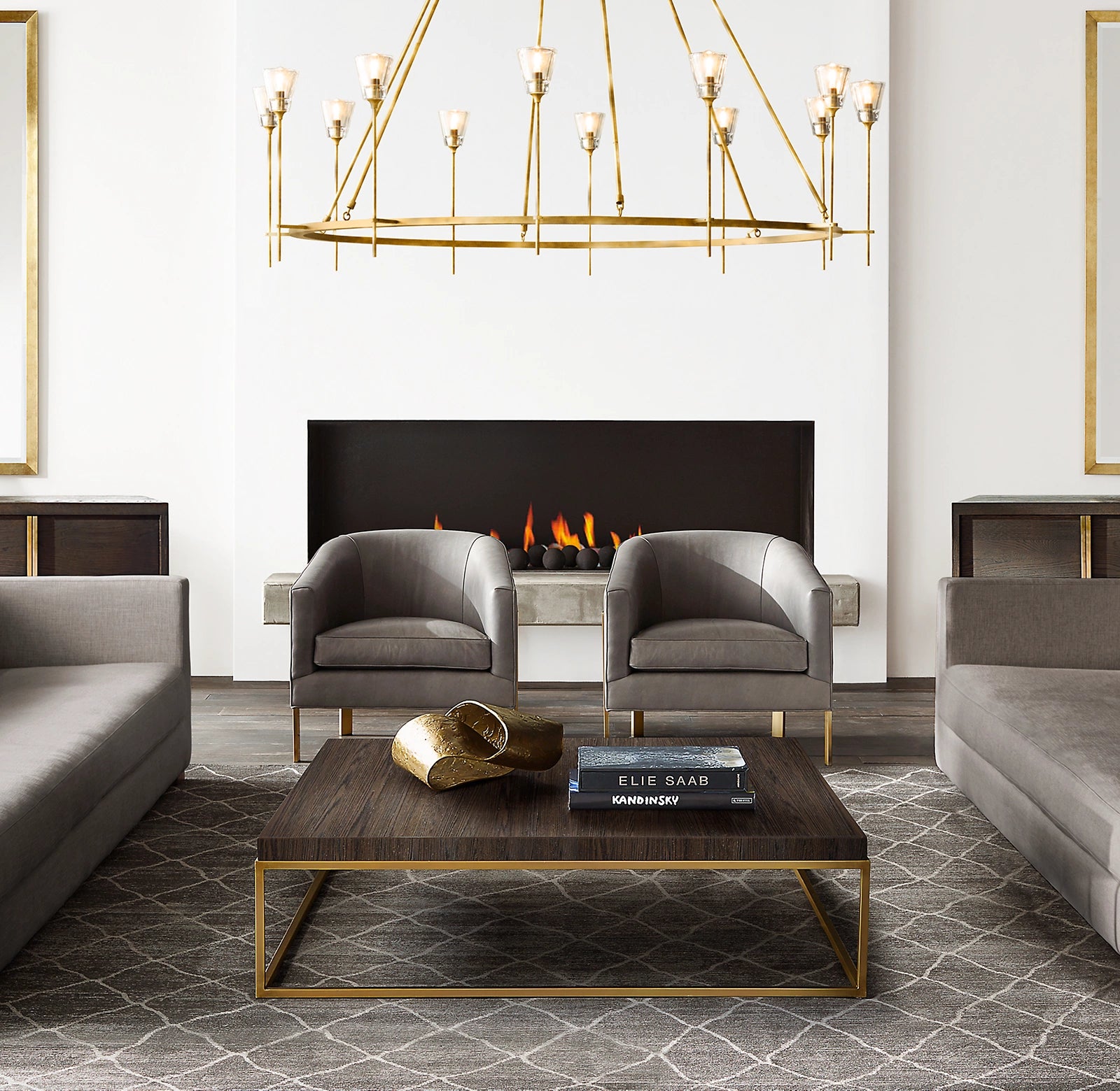 WOMO Torch Round Chandelier - Verre