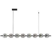 WOMO Glass Brass Linear Chandelier-WM2219B