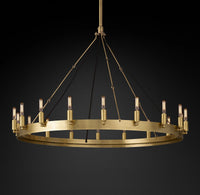 WOMO Vintage Filament Bent Tip Candle Round Chandelier - Camino