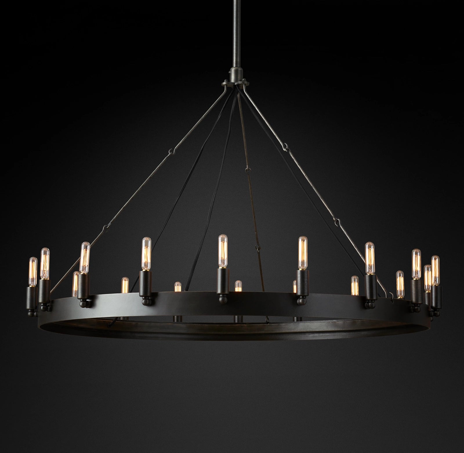 WOMO Vintage Filament Bent Tip Candle Round Chandelier - Camino