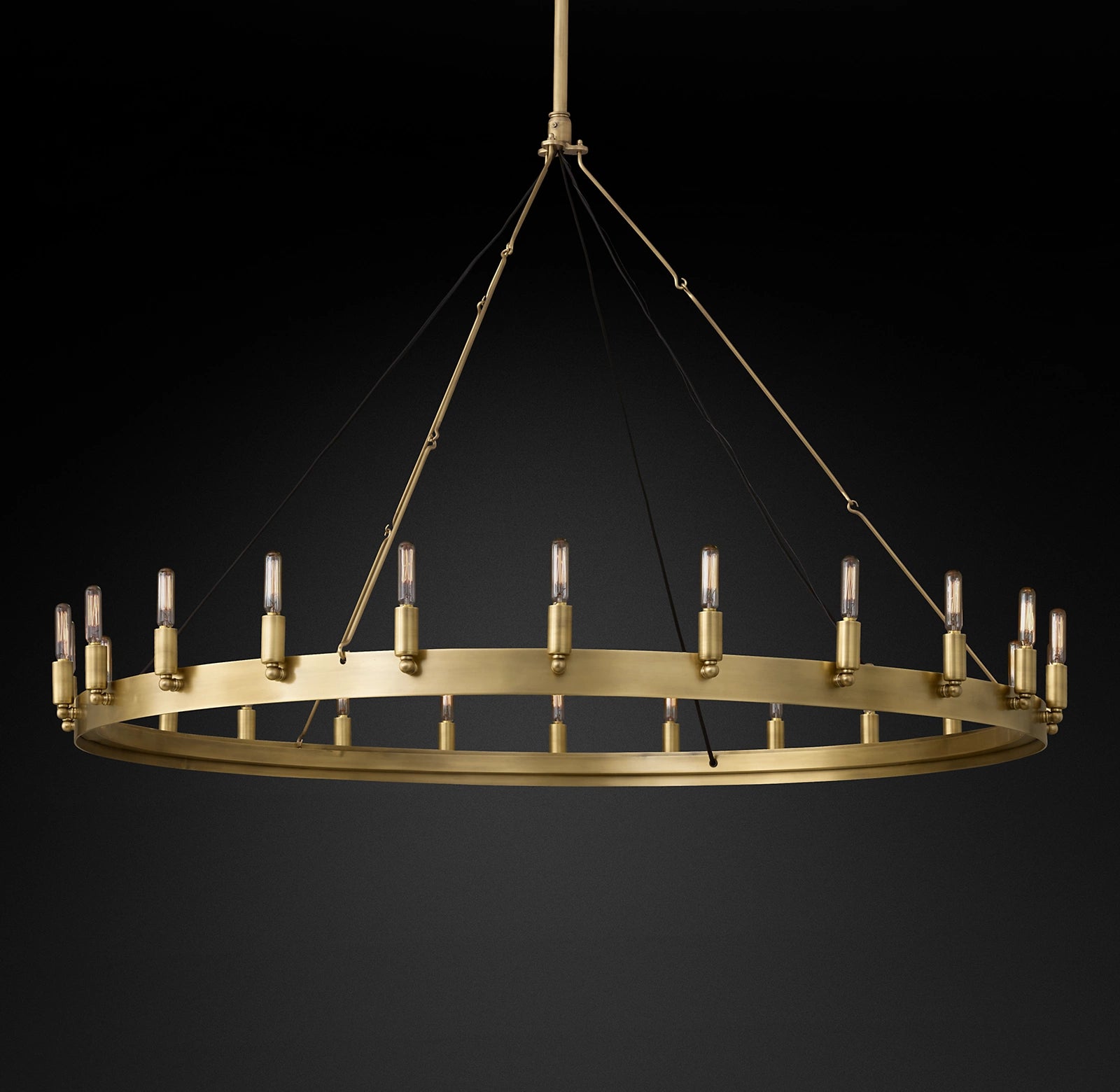 WOMO Vintage Filament Bent Tip Candle Round Chandelier - Camino