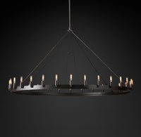 WOMO Vintage Filament Bent Tip Candle Round Chandelier - Camino