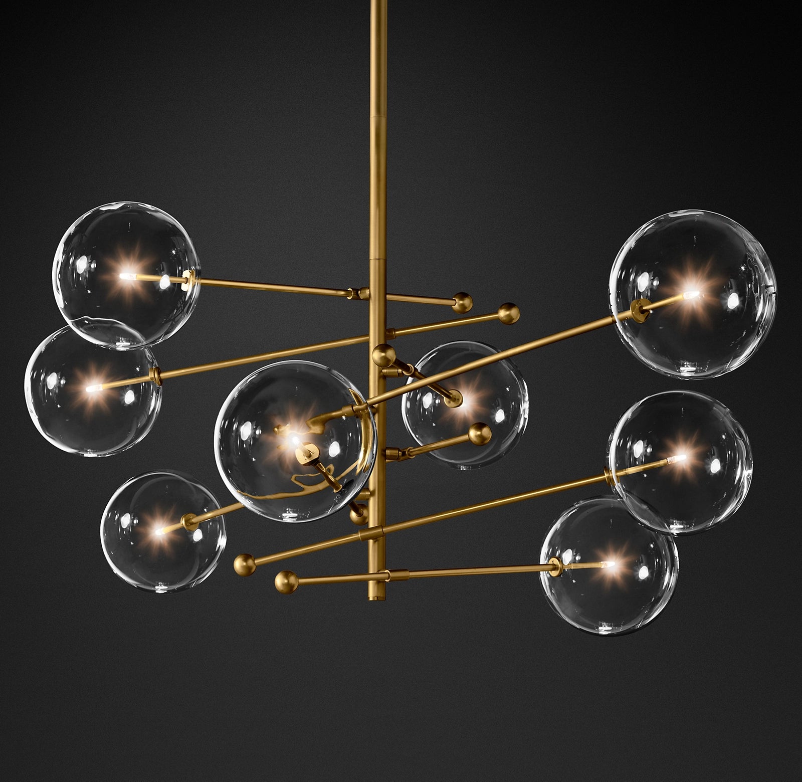 WOMO Sputnik Globe Glass Chandelier - Mobile