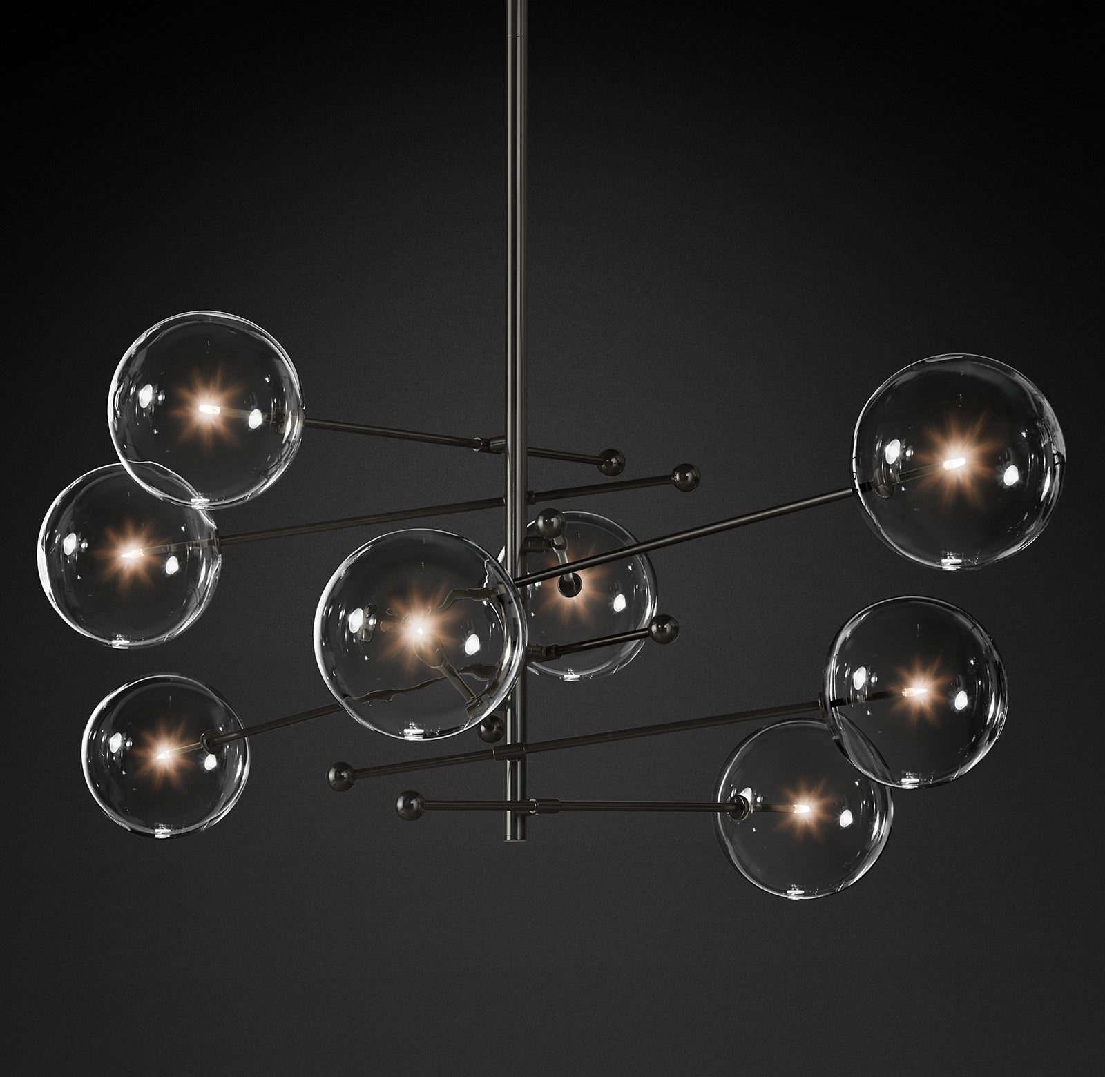 WOMO Sputnik Globe Glass Chandelier - Mobile