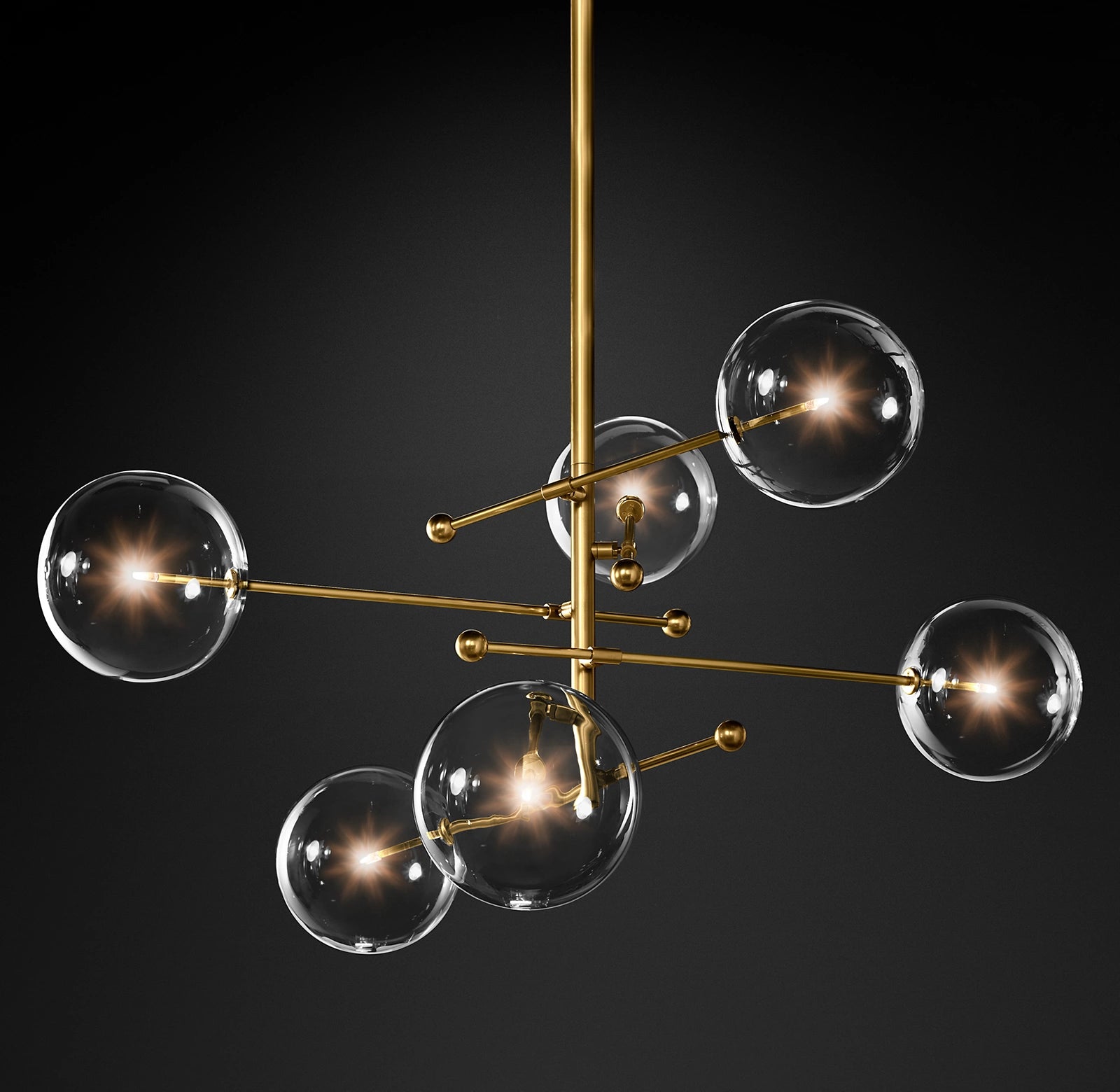 WOMO Sputnik Globe Glass Chandelier - Mobile