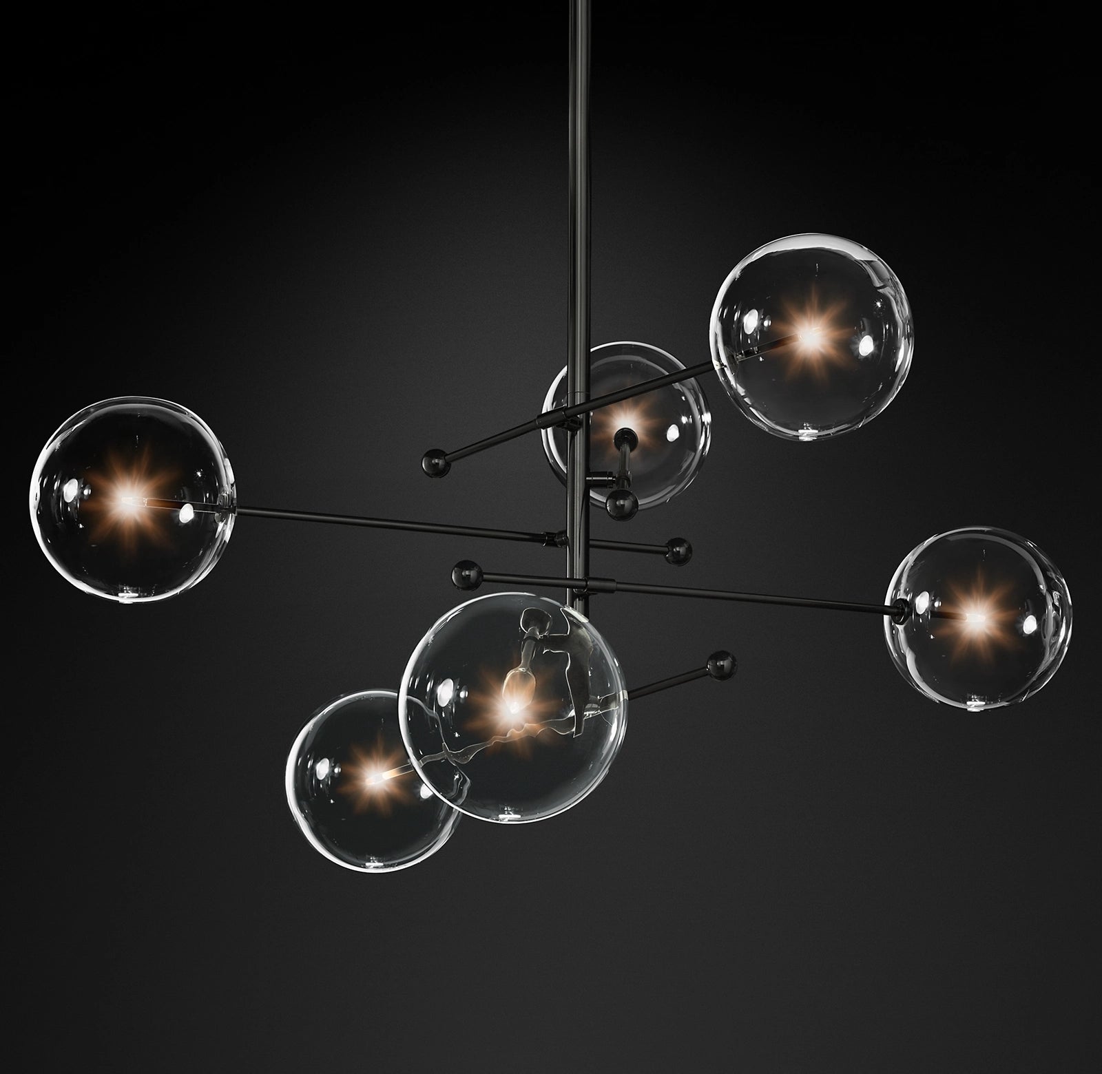 WOMO Sputnik Globe Glass Chandelier - Mobile
