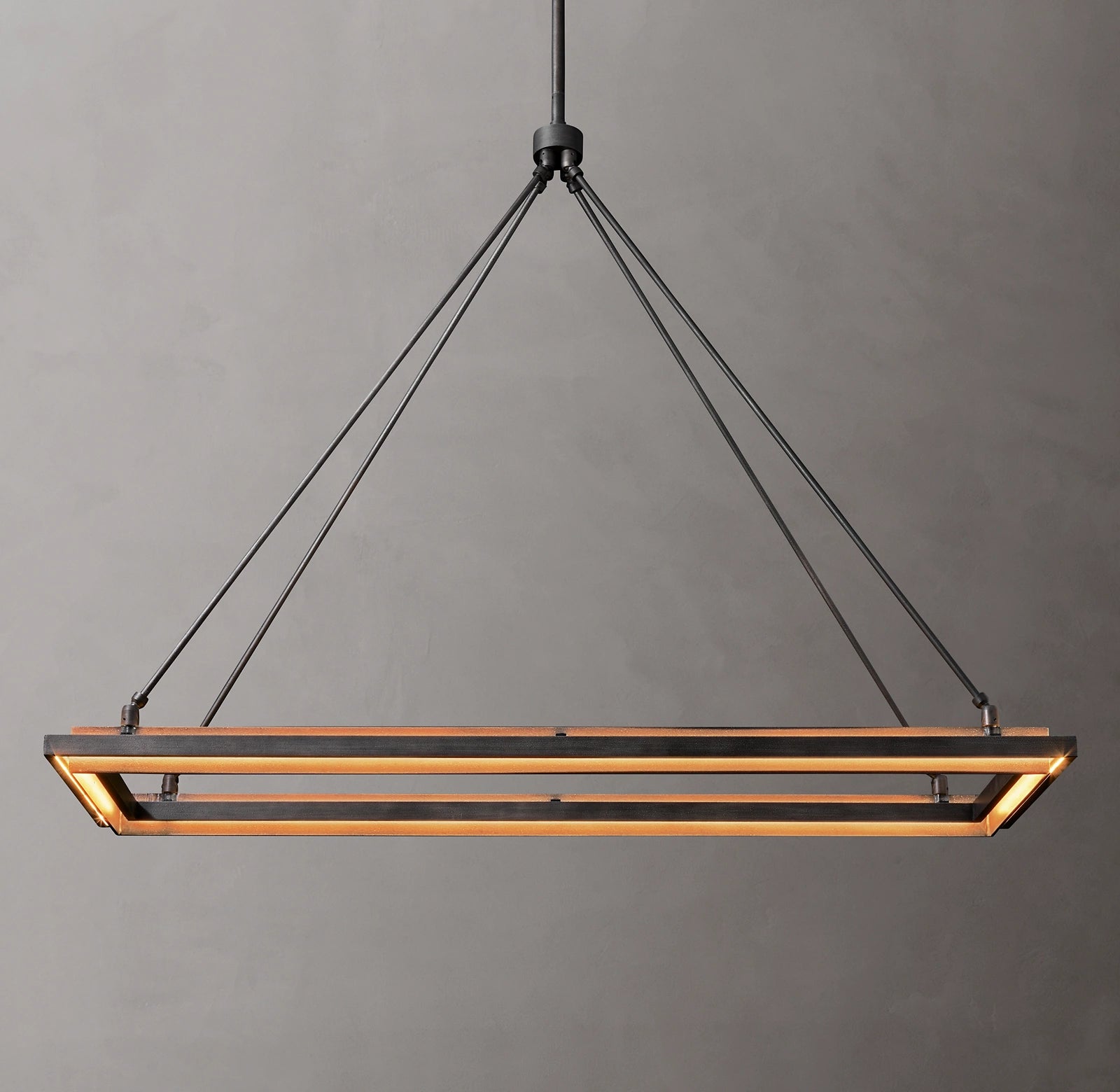 WOMO Forged Iron Rectangular LED Chandelier - Peralta
