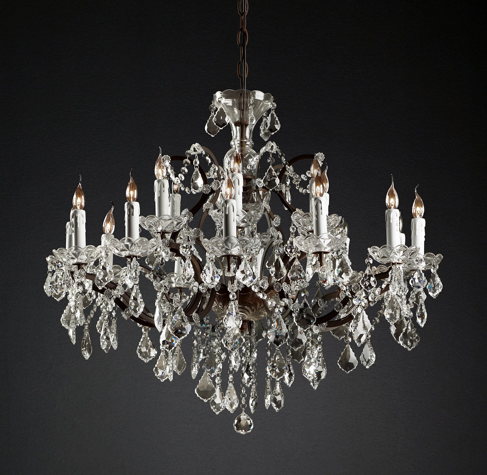 WOMO Candelabra Crystal Chandelier - Rococo