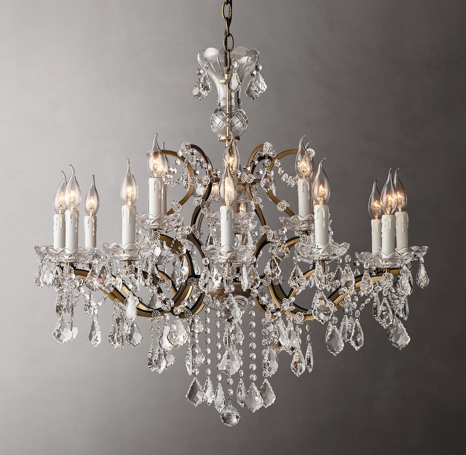 WOMO Candelabra Crystal Chandelier - Rococo