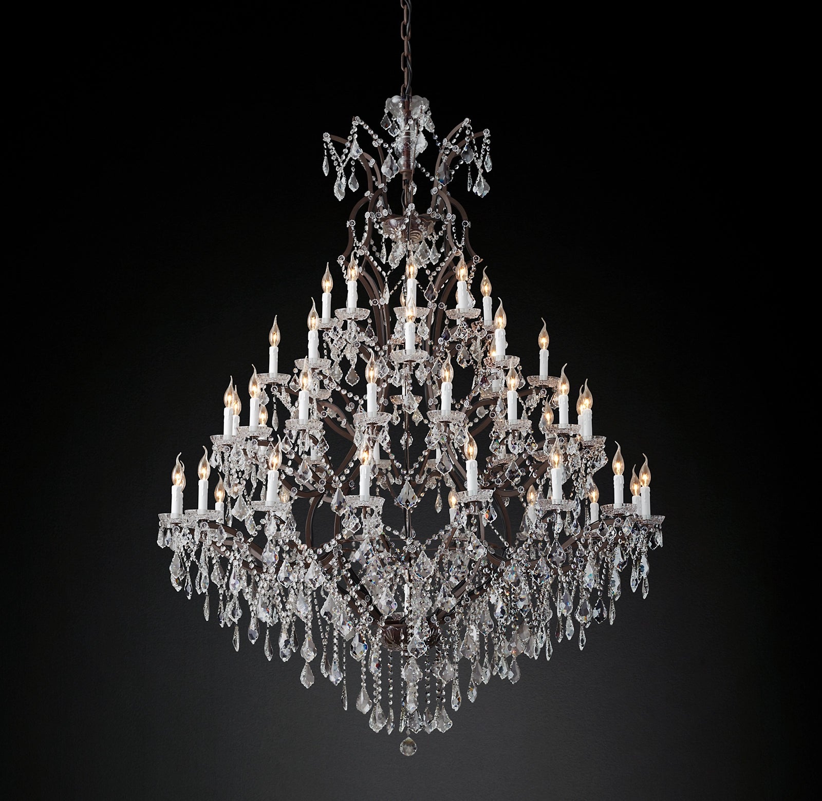 WOMO Candelabra Crystal Chandelier - Rococo