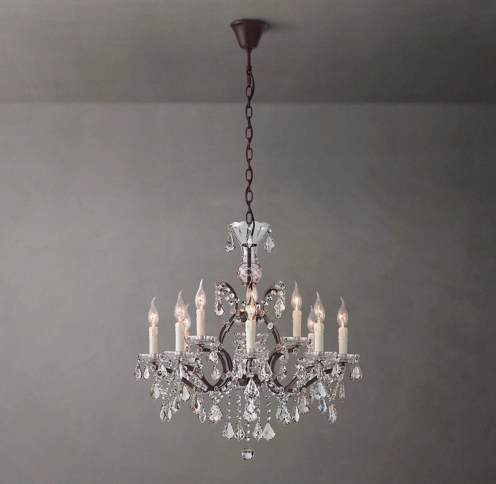 WOMO Candelabra Crystal Chandelier - Rococo