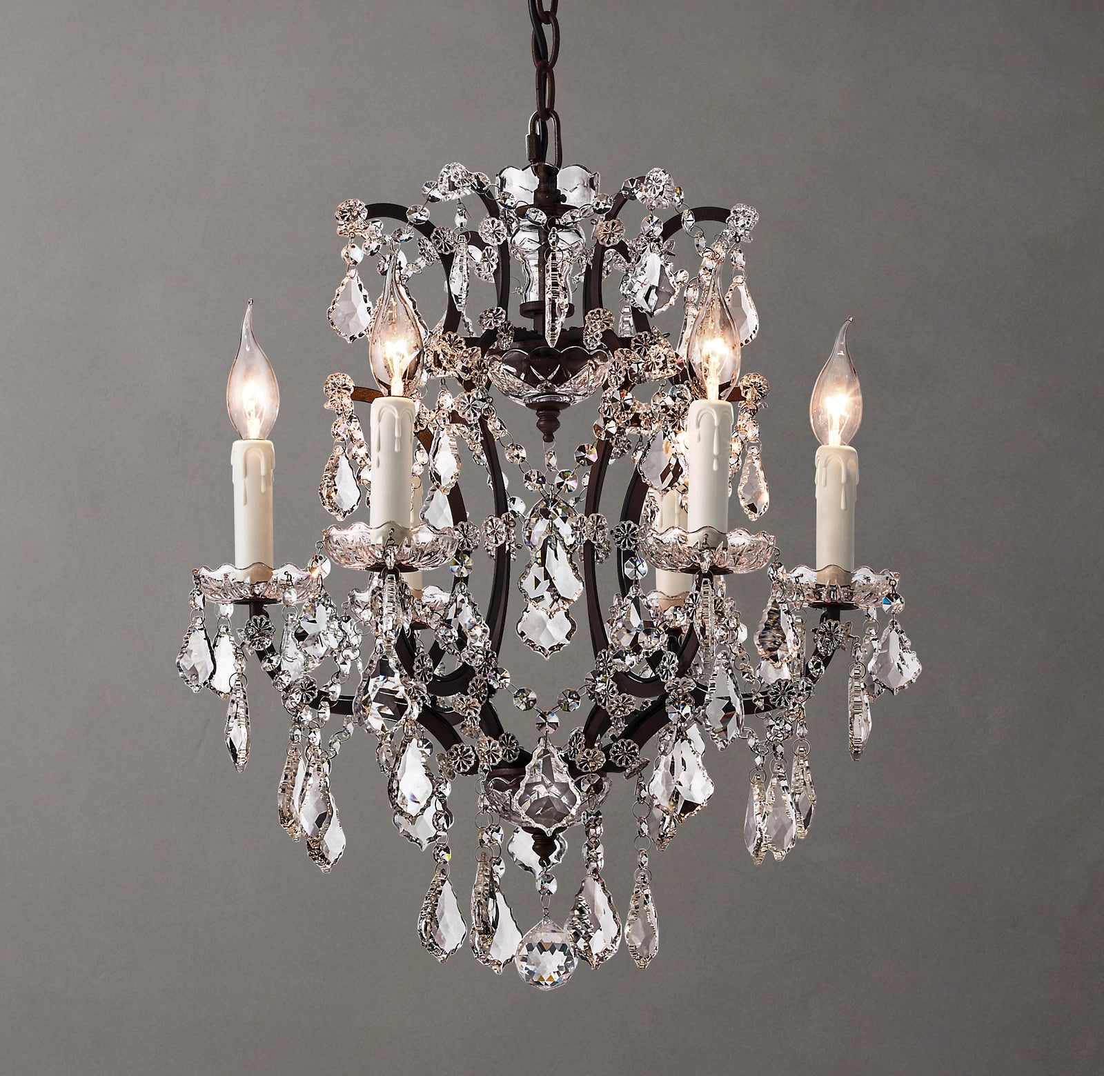 WOMO Candelabra Crystal Chandelier - Rococo