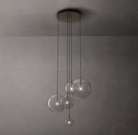 WOMO Blown Glass Globe Cluster Chandelier - Mobile