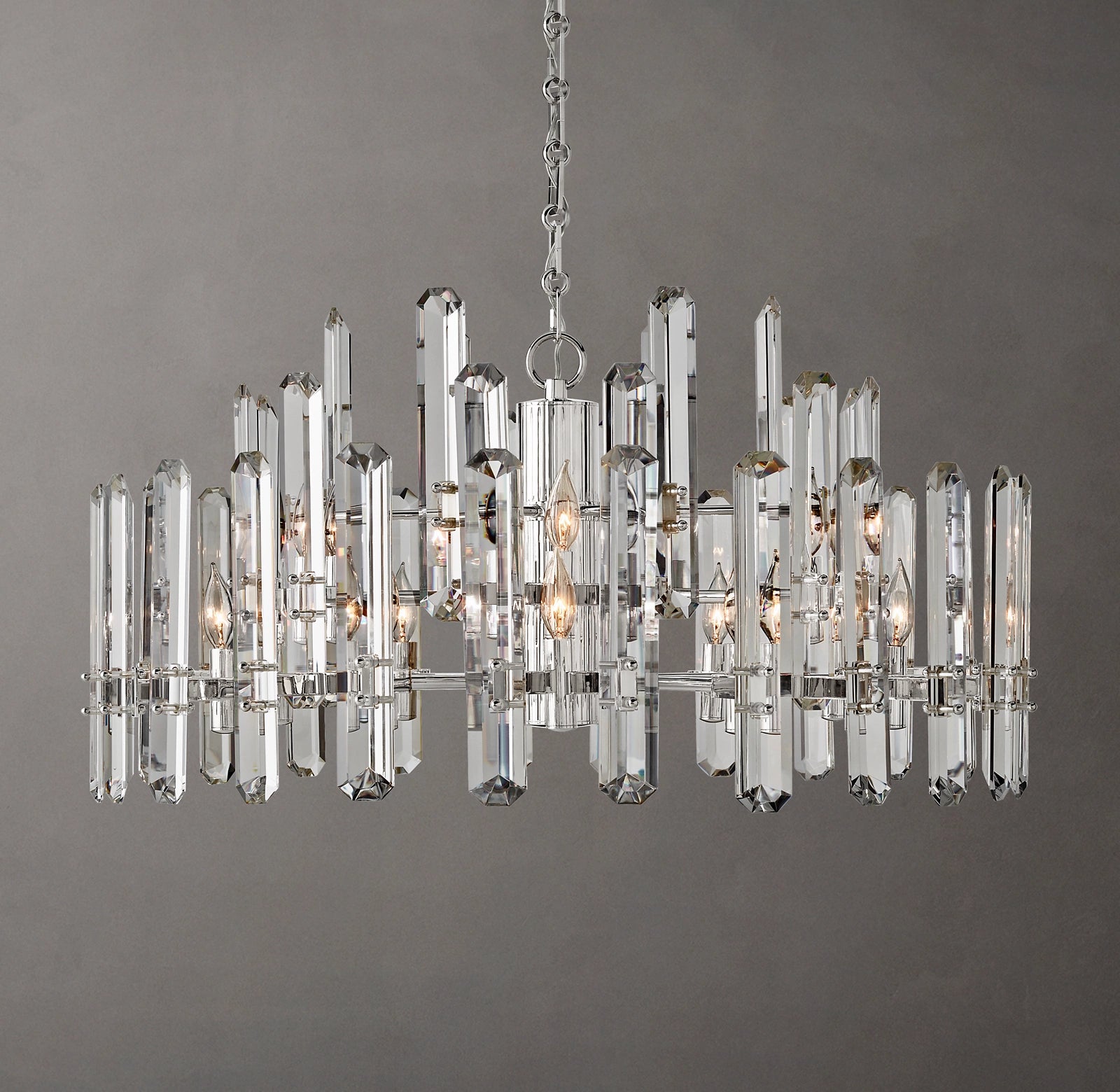 WOMO Crystal Prism Round Chandelier - Bonnington