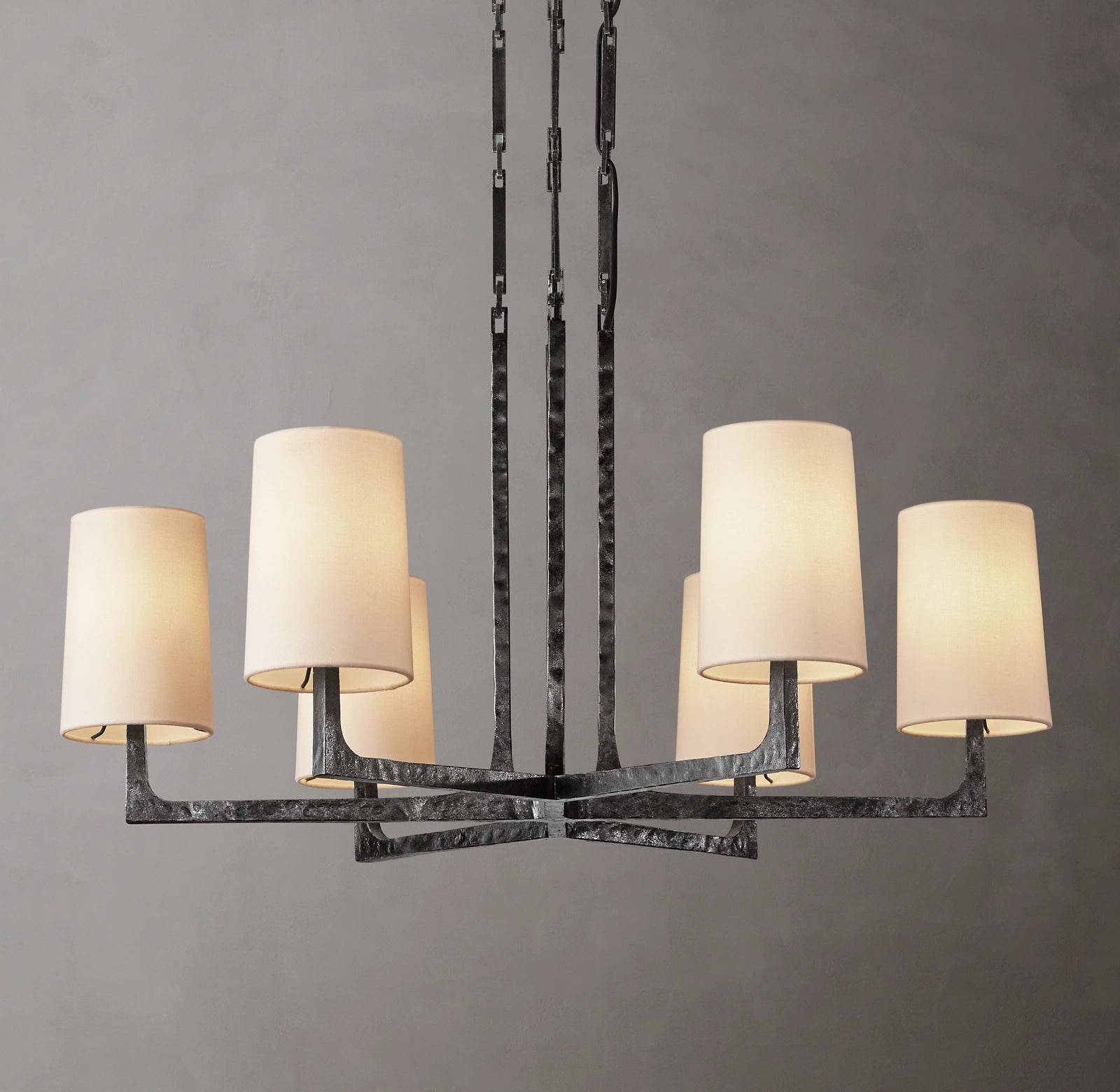WOMO Hammered Metal Arm Shaded Chandelier – Wright