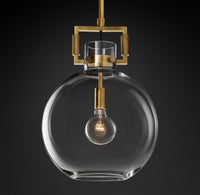 WOMO Clear Glass Globe Pendant Light - Machinist