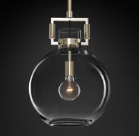 WOMO Clear Glass Globe Pendant Light - Machinist