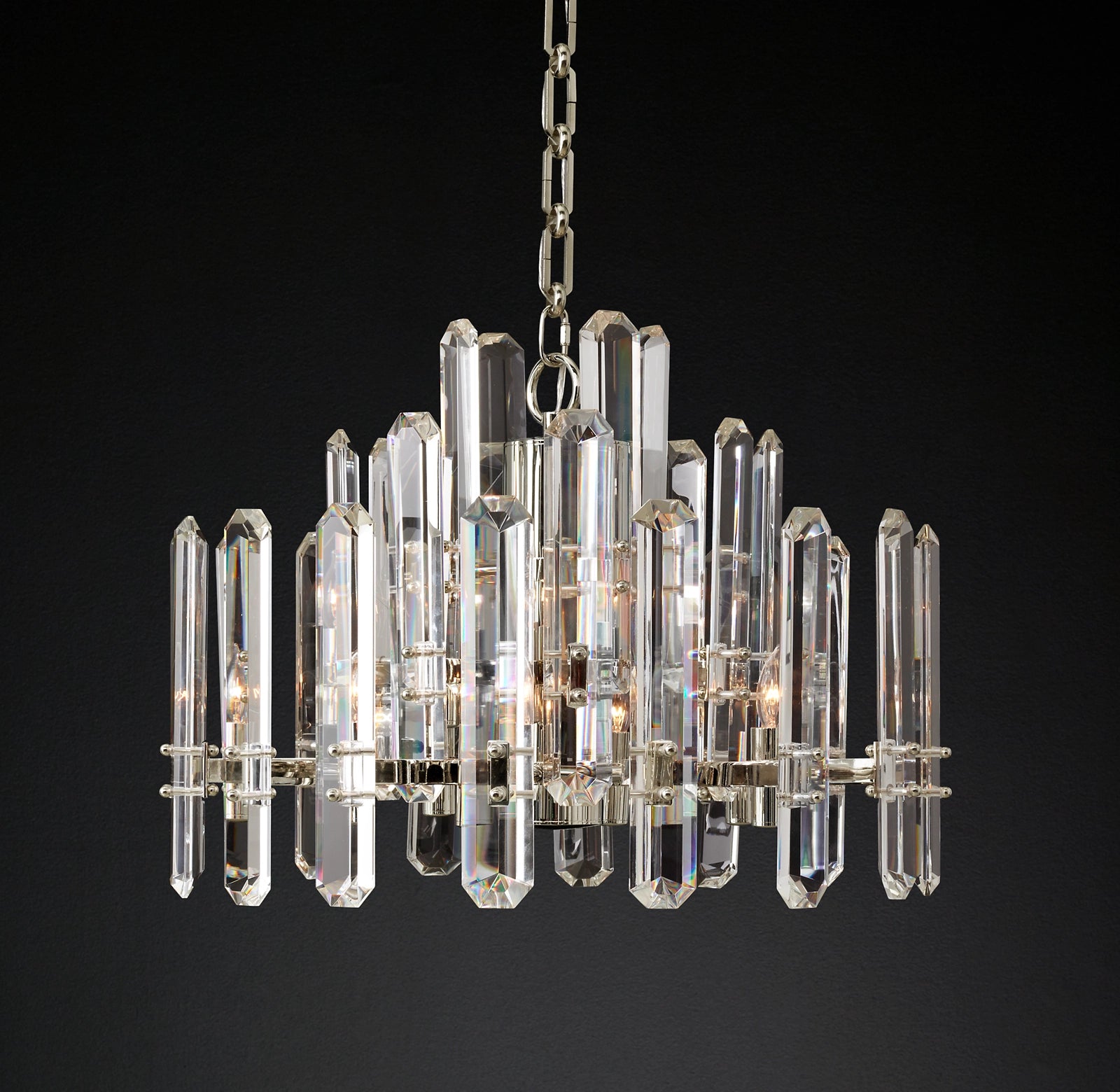 WOMO Crystal Prism Round Chandelier - Bonnington