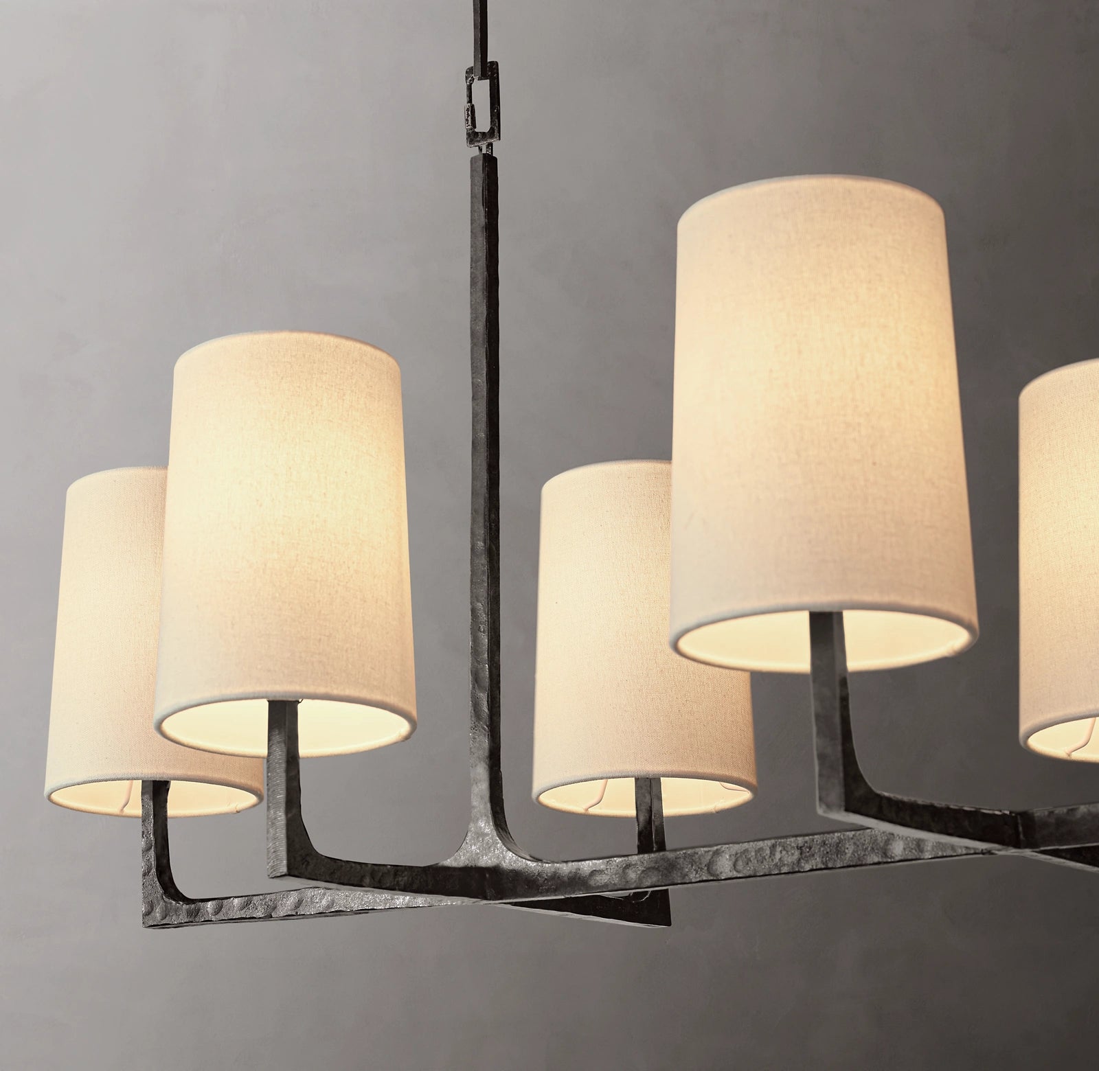 WOMO Shaded Hammered Metal Linear Chandelier – Wright