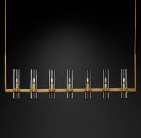 WOMO Cylindrical Glass Candle Linear Chandelier - Ravelle