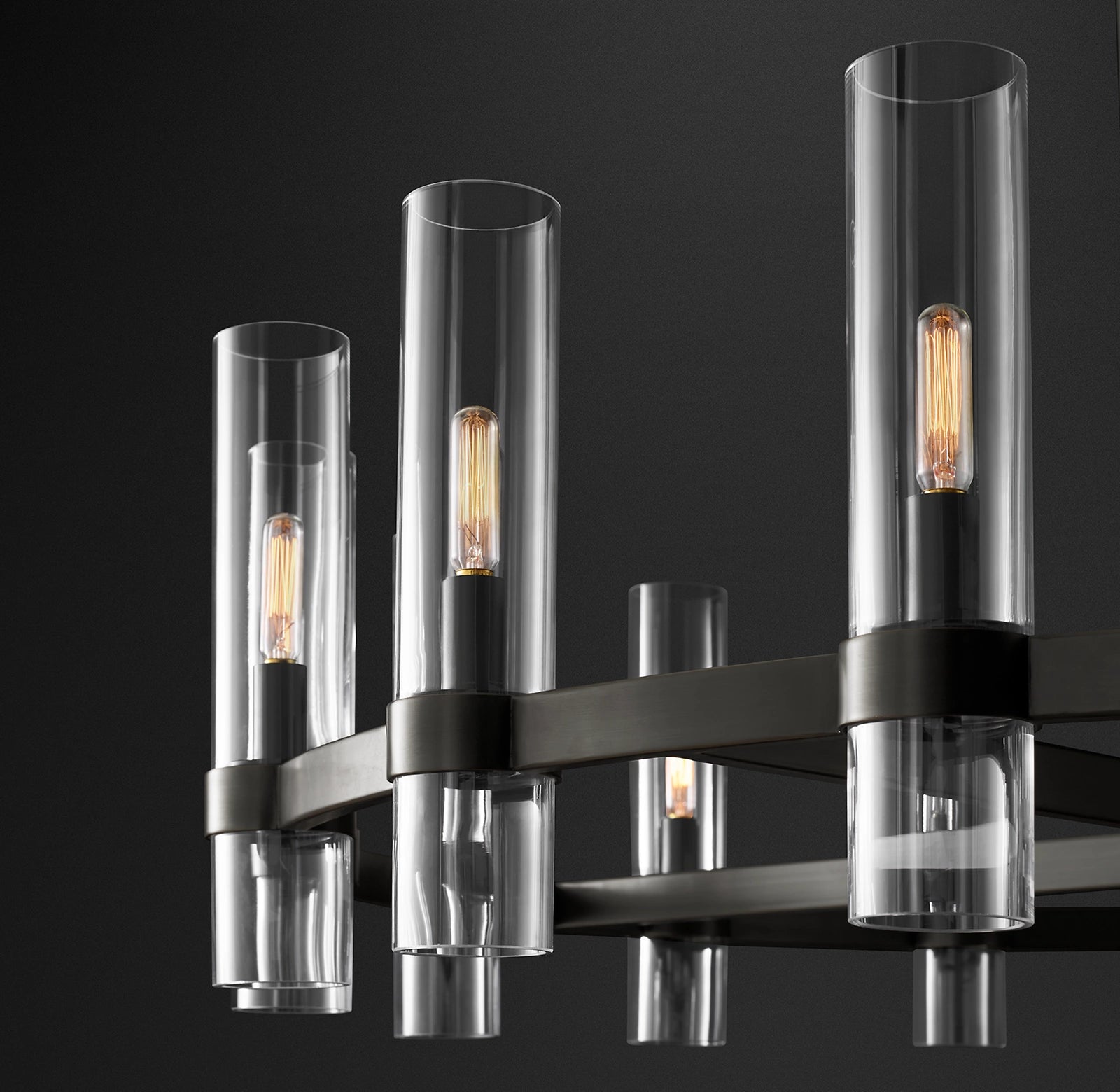 WOMO Cylindrical Glass Candle Round Chandelier - Ravelle