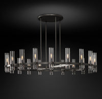 WOMO Cylindrical Glass Candle Round Chandelier - Ravelle