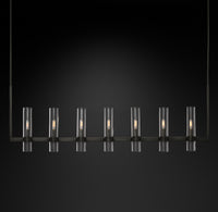 WOMO Cylindrical Glass Candle Linear Chandelier - Ravelle