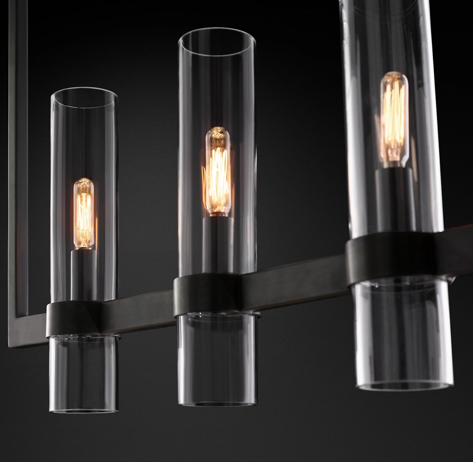 WOMO Cylindrical Glass Candle Linear Chandelier - Ravelle