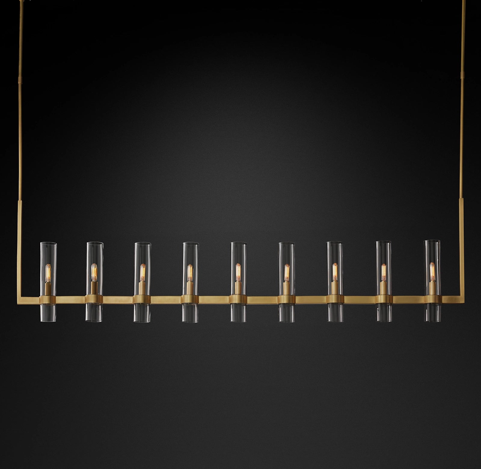 WOMO Cylindrical Glass Candle Linear Chandelier - Ravelle