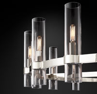 WOMO Cylindrical Glass Candle Round Chandelier - Ravelle