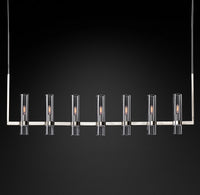 WOMO Cylindrical Glass Candle Linear Chandelier - Ravelle
