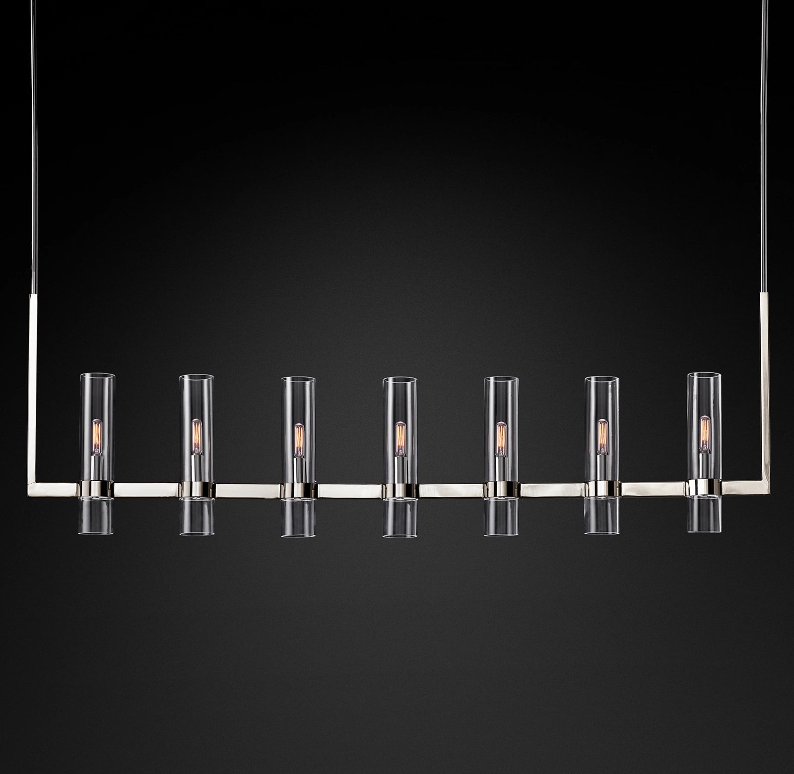 WOMO Cylindrical Glass Candle Linear Chandelier - Ravelle