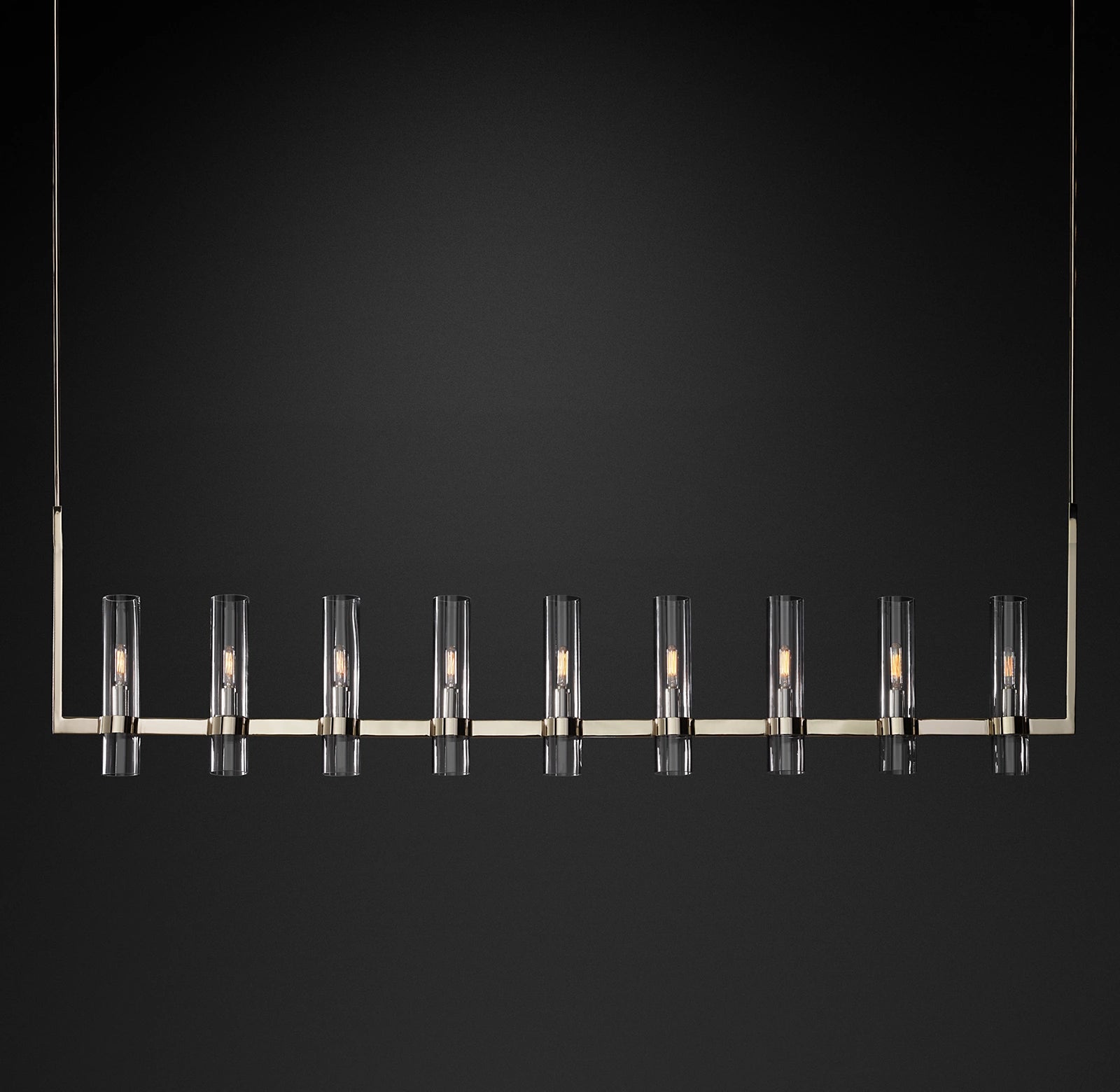 WOMO Cylindrical Glass Candle Linear Chandelier - Ravelle