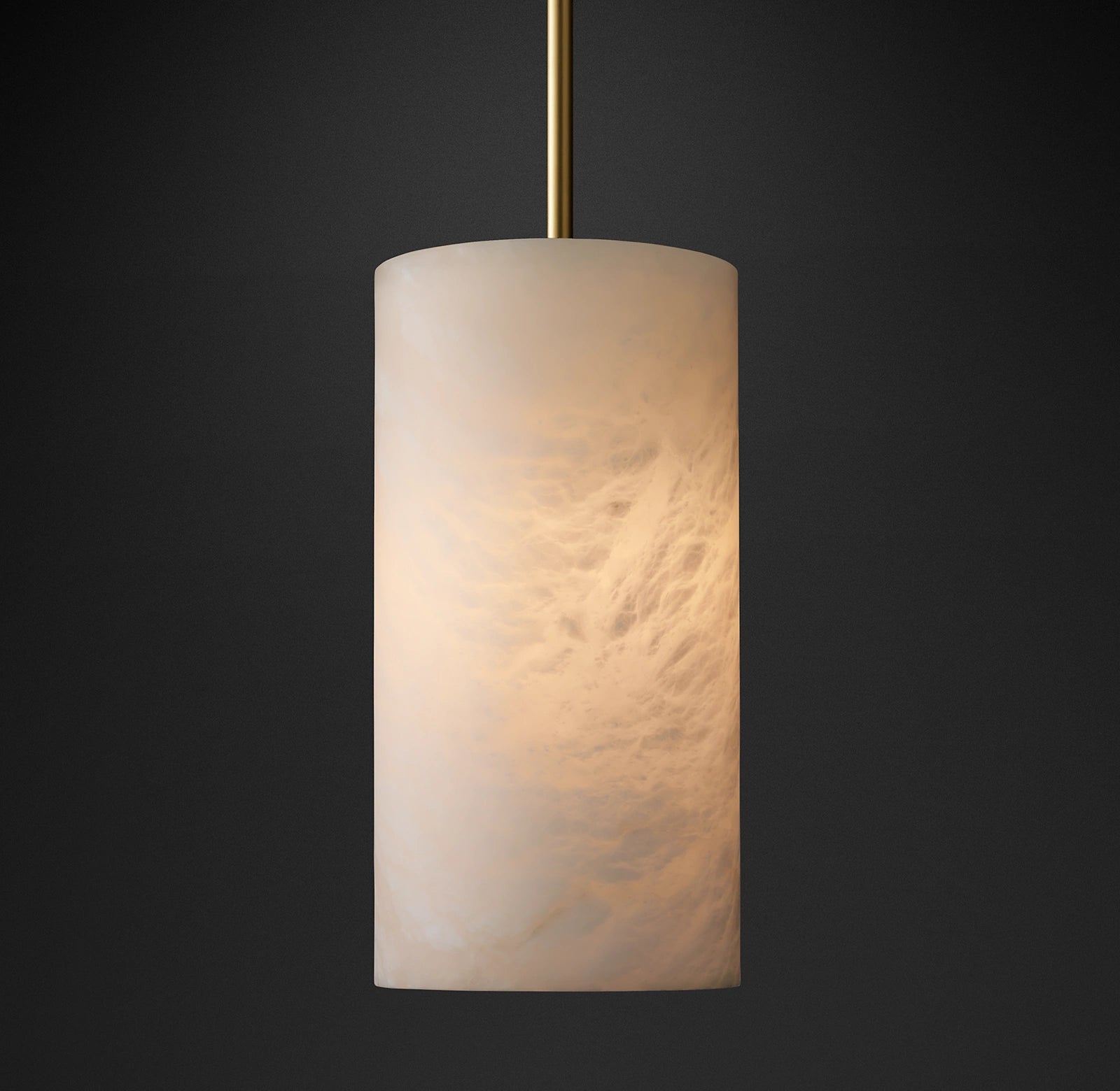 WOMO Hand-carved Alabaster Cylinder Pendant Light - Celestial