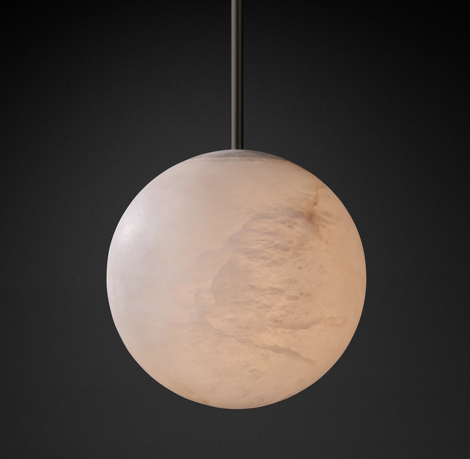 WOMO 11 Inch Hand-carved Alabaster Globe Pendant Light - Celestial