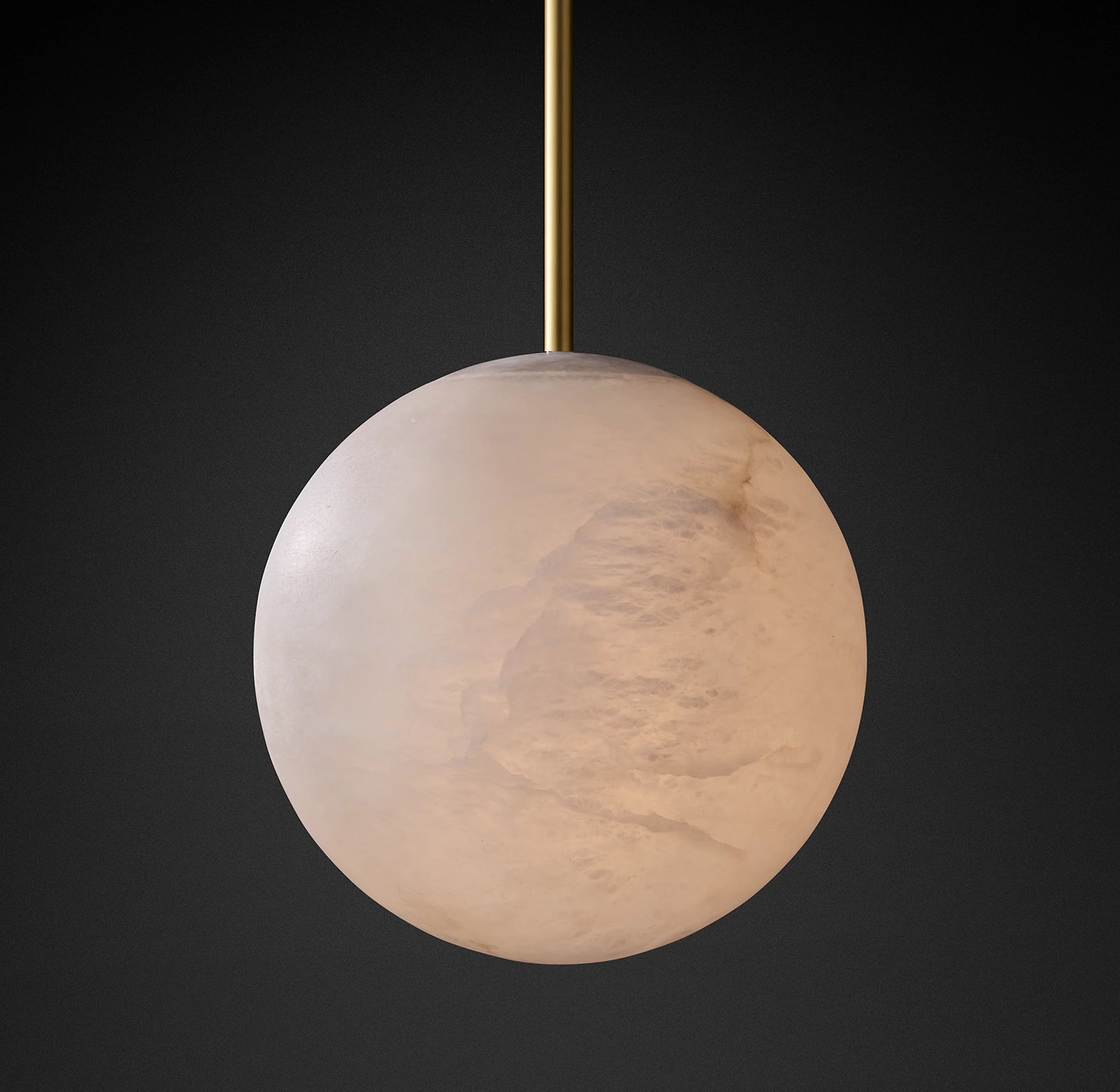 WOMO 11 Inch Hand-carved Alabaster Globe Pendant Light - Celestial