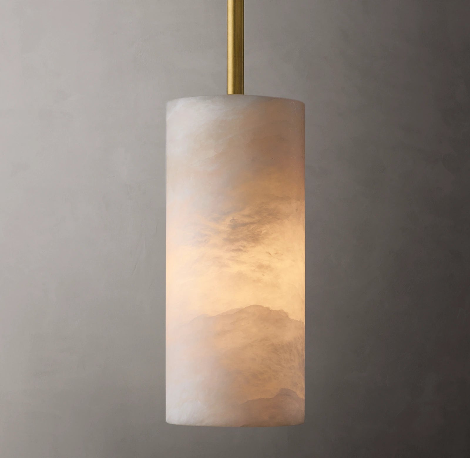 WOMO Hand-carved Alabaster Cylinder Pendant Light - Celestial