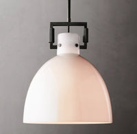 WOMO Milk Glass Dome Pendant Light - Machinist
