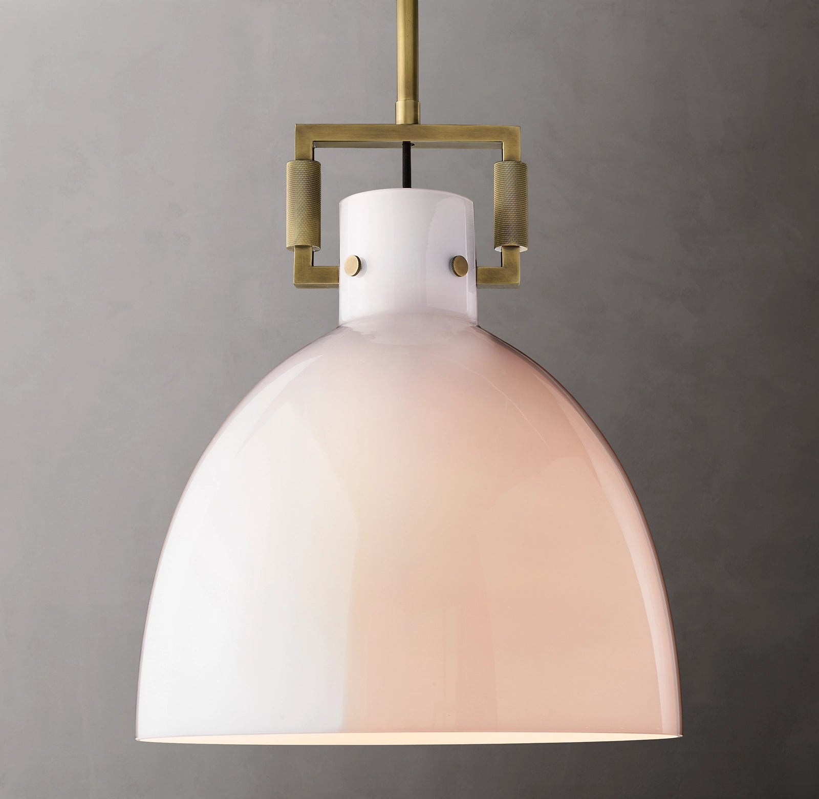 WOMO Milk Glass Dome Pendant Light - Machinist