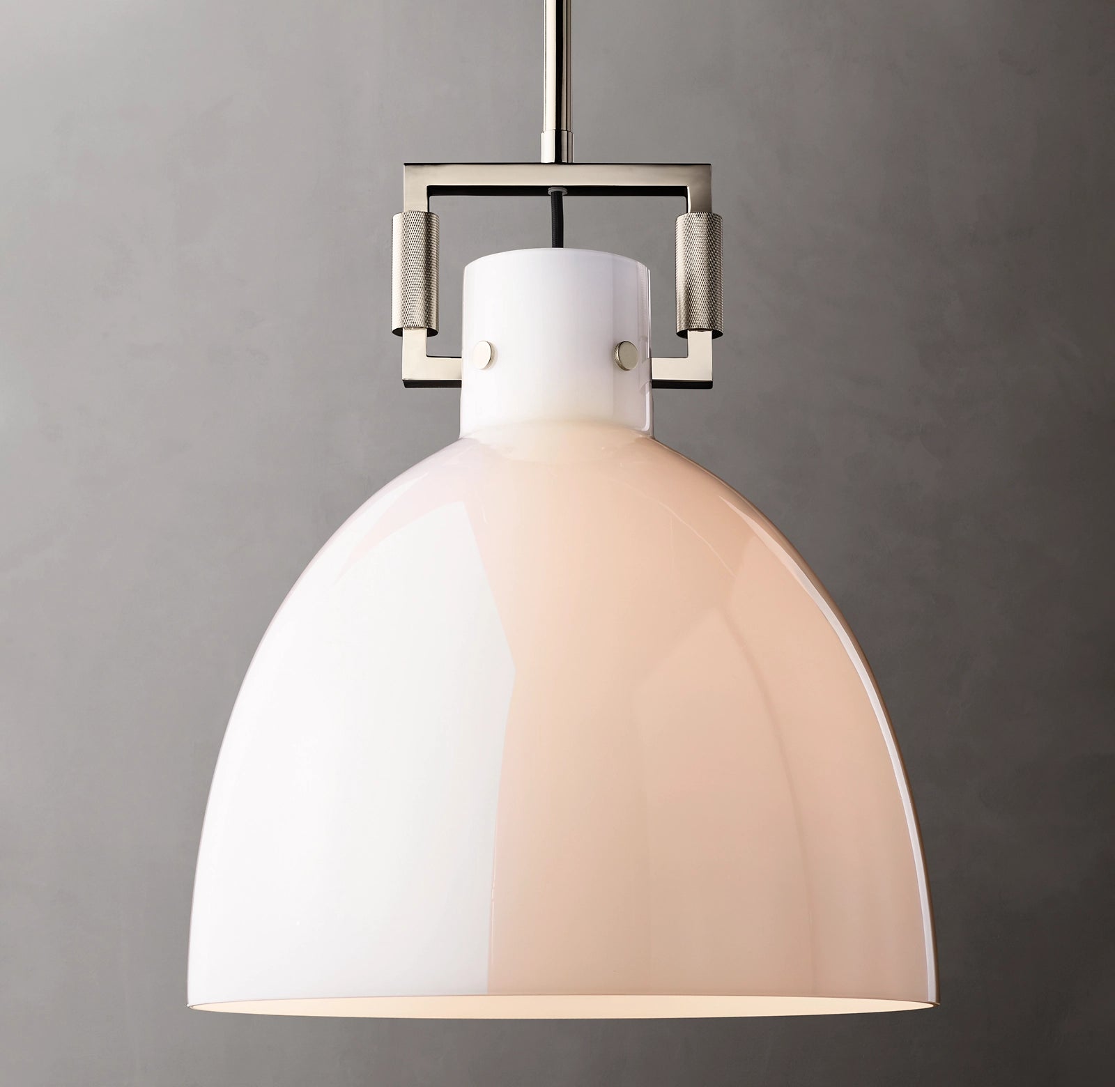 WOMO Milk Glass Dome Pendant Light - Machinist