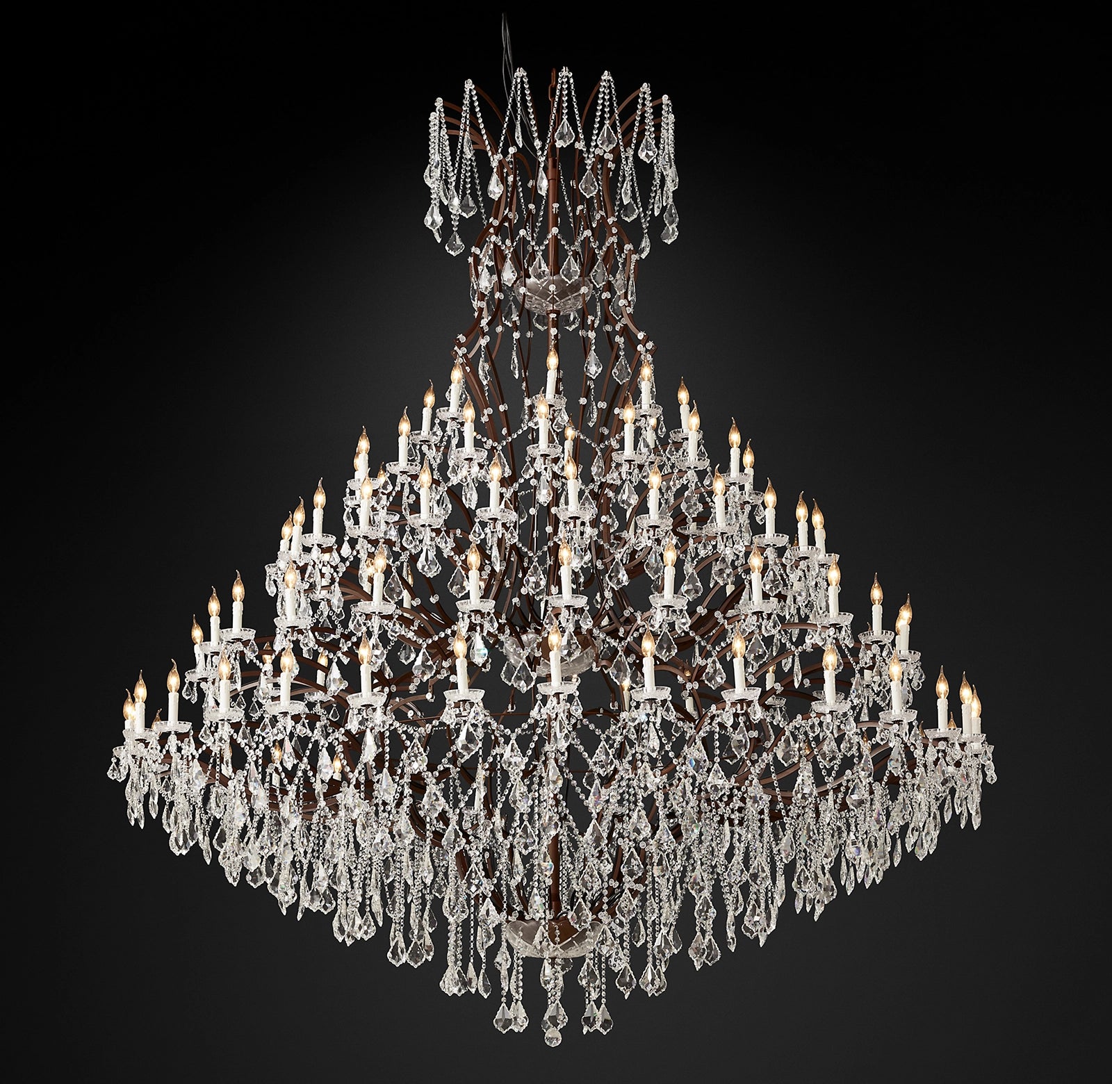 WOMO Candelabra Crystal Chandelier - Rococo