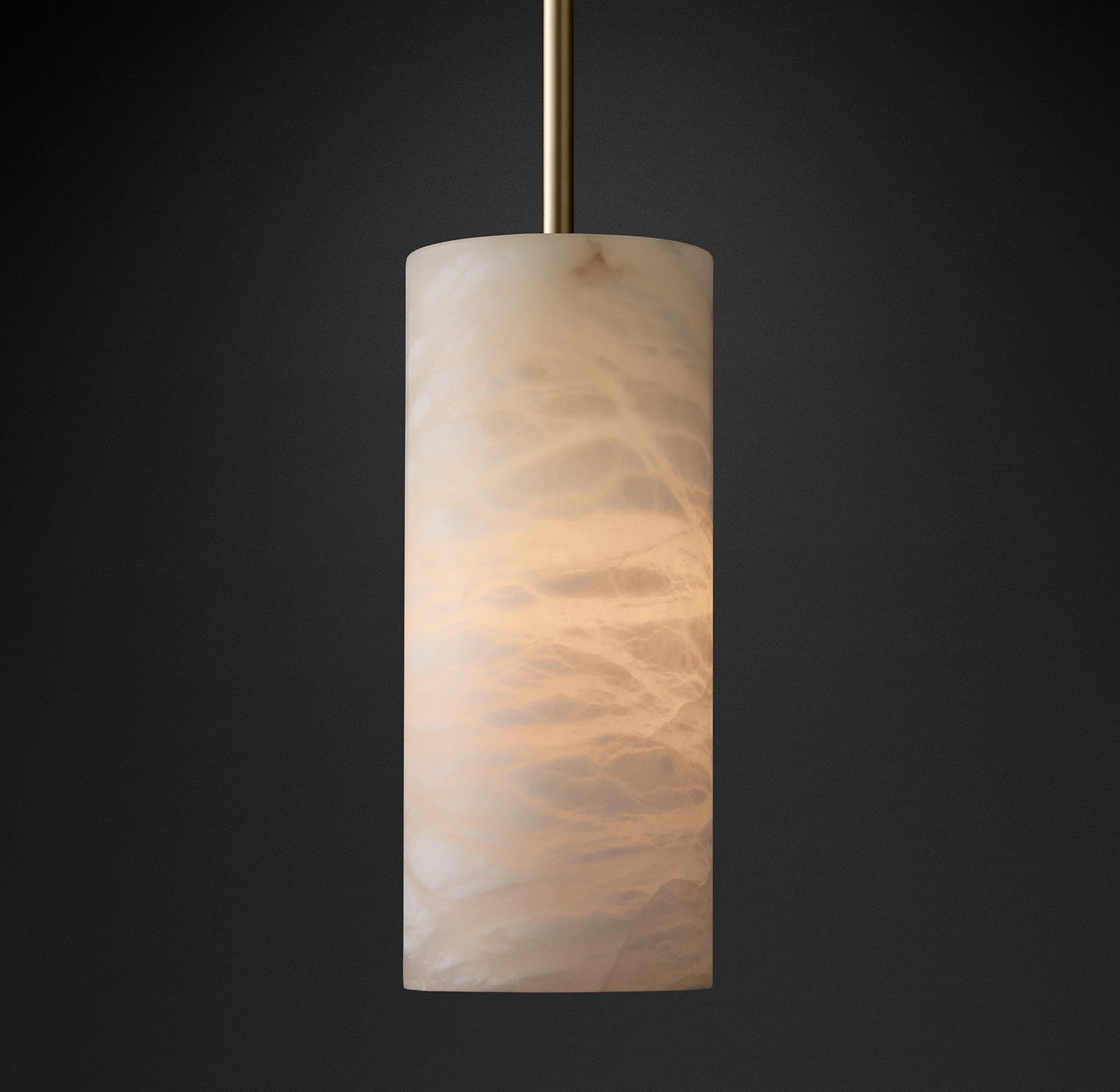 WOMO Hand-carved Alabaster Cylinder Pendant Light - Celestial