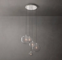 WOMO Blown Glass Globe Cluster Chandelier - Mobile