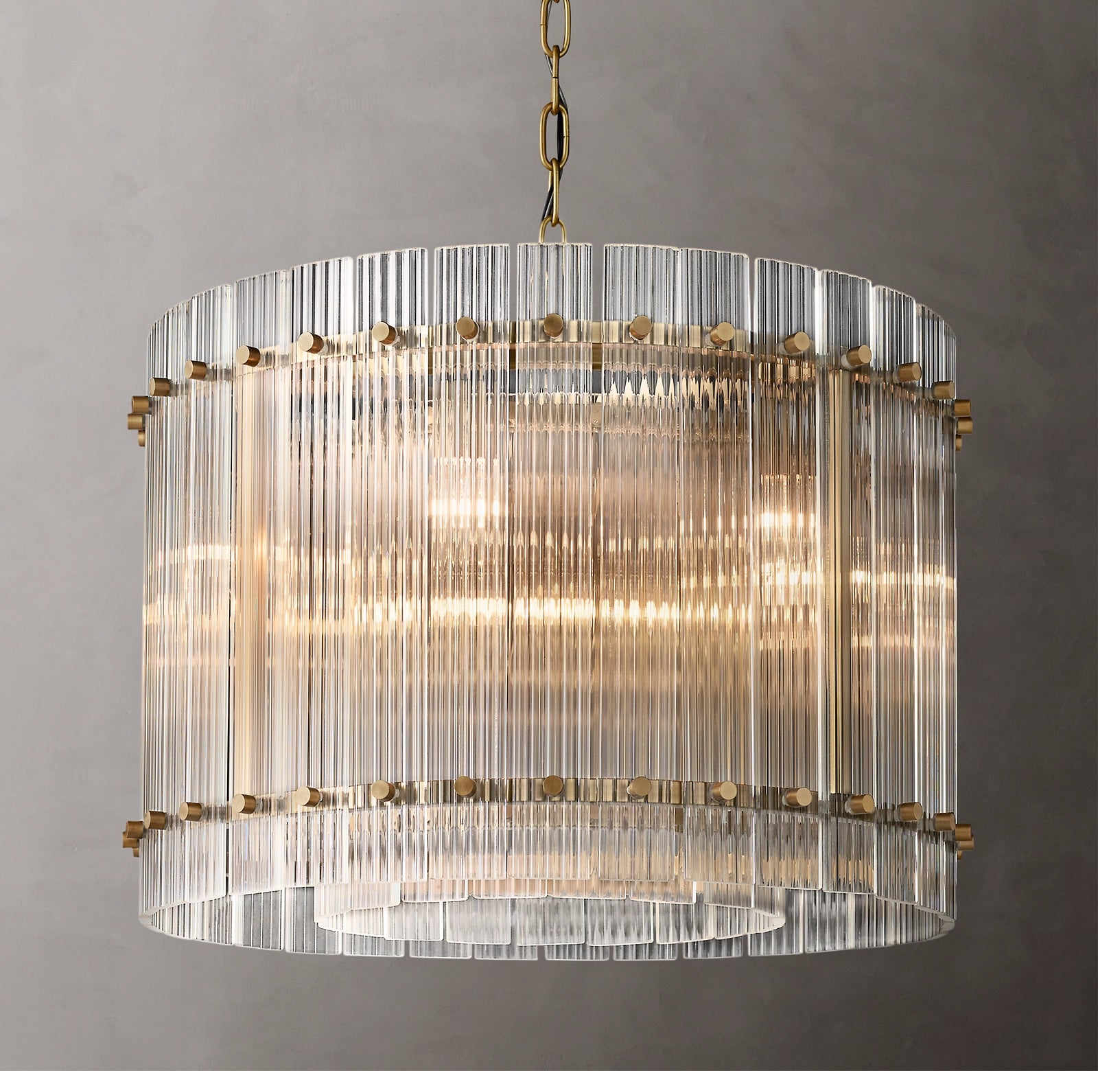 WOMO Ribbed Glass Round Chandelier - San Marco