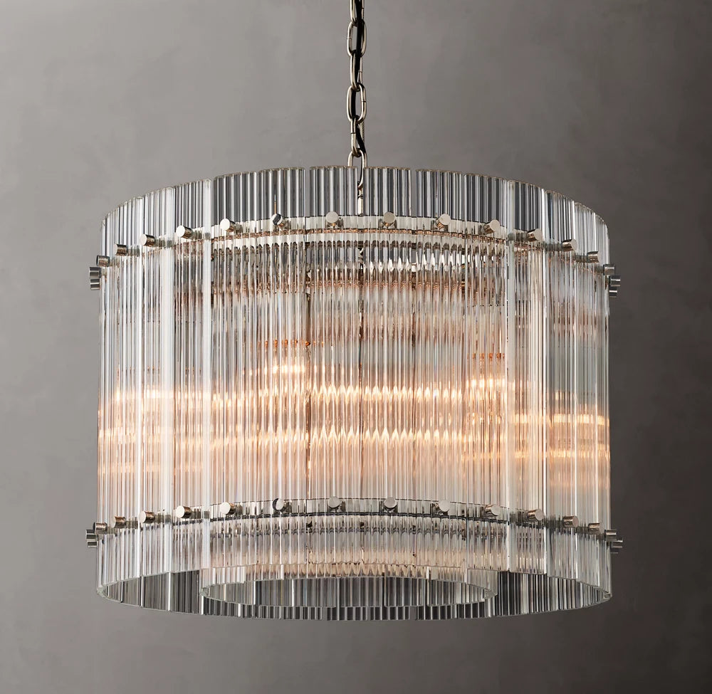 WOMO Ribbed Glass Round Chandelier - San Marco