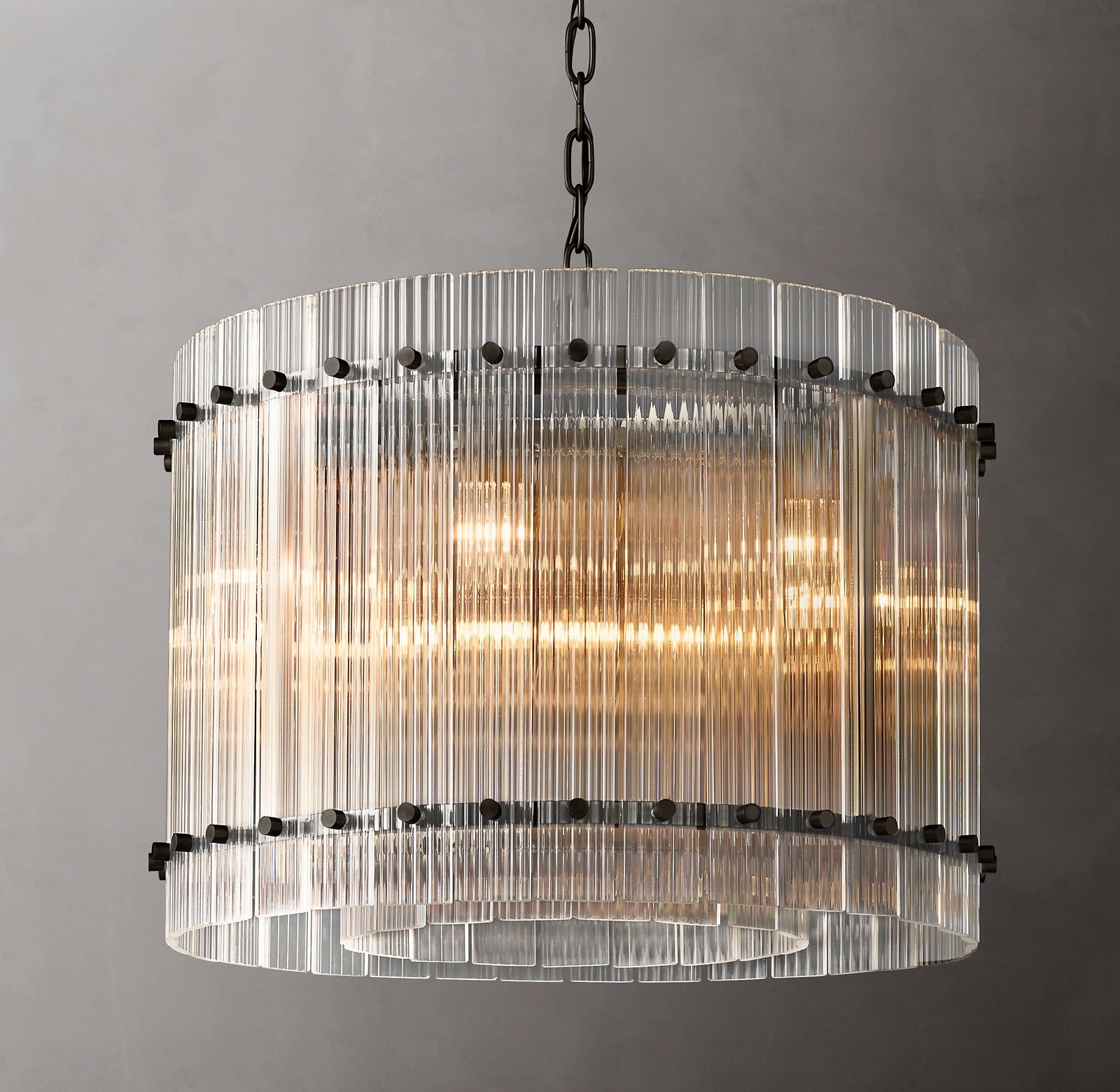 WOMO Ribbed Glass Round Chandelier - San Marco
