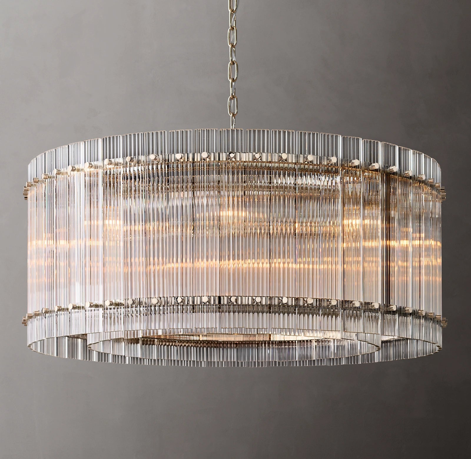 WOMO Ribbed Glass Round Chandelier - San Marco